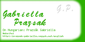 gabriella prazsak business card