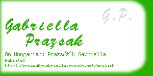 gabriella prazsak business card